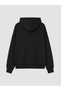 Alita City with a Difference in Color, Lcw Vision Black 3 Thread Plain Oversize Women's Zippered Sweatshirt - 2
