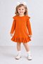 Baby Girl Child Ruffle Ribbed Dress Long Sleeve Casual Stylish Dress %100 Cotton