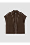 Peak New Season Brown High Collar Soft Touch Women's Vest - 5