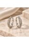 Stone hoop earring - 2