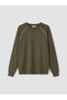 Alita City Farkıyla Natuvera Khaki Oval Collar Women's Sweatshirt - 5