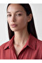 Red Dobby Women's Shirt Tunic - 4