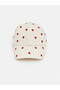 Özmarka New Season Beige Heart Embroidered Women's Cap Hat