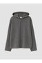 Alita City Lcw Kids Anthracite Plain Loose & Baggy Girls' Zippered Sweatshirt
