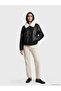 Esvab • Modern & Distinctive Fur Roba Collar Women's Leather-Look Coat - 3