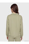 Özmarka New Season Khaki Soft Touch Oversize Women's Sweatshirt Tunic - 4