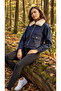 Detachable Faux Fur Collar Fabric Lined Denim Jacket - 5
