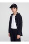 Vizyon New Season Black Hooded Boy's Jean Shirt