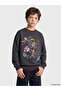 Peak New Season Anthracite Printed Boys' Sweatshirt