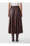 Alita City Lcw Modest Brown Plain Long Women's Skirt with a Difference - 5