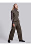 Lcw Vision Anthracite High Waist Wide Leg Women's Trousers