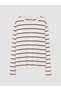 Alita City Lcw Kids Beige Striped Girls' T-Shirt with a Difference - 2