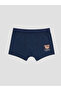 Peak New Season Navy Blue Printed Boys' Boxer 3-Pack - 2