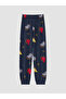 Vizyon New Season Navy Blue Printed Boys' Pajama Set - 5