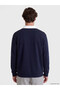 Vizyon New Season Navy Blue Polo Collar Men's Sweatshirt - 4