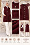 Women's Ecru Knitwear Vest, Hijab-Compliant, Buttoned, Pocketed, Long Knitted Soft Bearded Vest - 2