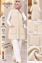 Women's Angora Knitwear Vest, Hijab, Knitted, Buttoned, Pocketed, Patterned, Soft Vest - 2