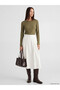 Two Mt Shop Quality Lcw Everyday Khaki Plain Tight & Slim Long Sleeve Women's Bodysuit - 4