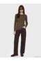 Two Mt Shop Quality Lcw Everyday Brown Plain Tight & Slim Long Sleeve Women's Bodysuit - 2