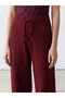 Two Mt Shop Quality Lcw Comfort Burgundy Plain Standard & Regular Women's Sweatpants - 3