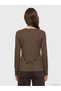 Two Mt Shop Quality Lcw Everyday Brown Plain Tight & Slim Long Sleeve Women's Bodysuit - 5