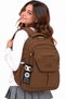School Bag Waterproof Fabric Unisex School Backpack Hrm - 2601 Mink