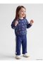 Two Mt Shop Quality Lcw Baby Navy Blue Bow Patterned Baby Girl Tracksuit Set