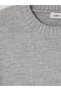 Özmarka New Season Gray Crew Neck Men's Knitwear Sweater - 3
