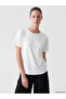 Alita City White Combed Cotton Plain Oversize Women's Sports T-Shirt with a Difference