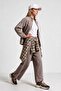 Contrast Striped Modal Top and Bottom Set Lby0034 Beige
