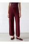 Two Mt Shop Quality Lcw Comfort Burgundy Plain Standard & Regular Women's Sweatpants - 2