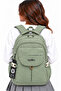 Waterproof Fabric Unisex Daily, Travel, School Backpack 2601 Khaki - 3