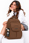 School Bag Waterproof Fabric Unisex School Backpack Hrm - 2601 Mink - 2