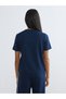 Two Mt Shop Quality Koor Sport Navy Blue Embroidered Standard & Regular Women's Sports T-Shirt - 4
