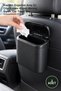 3 Pieces Car Trash Can – Organized In-Car Garbage Bin with Lid, Clip-On Mounting, Black, Car Trash Bin