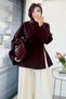 Premium Slit Detailed Tie-Back Blouse - Purple - 4