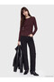 Two Mt Shop Quality Lcw Everyday Plum Combed Cotton Plain Narrow & Slim Long Sleeve Women's Bodysuit - 2