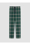Ozmarka New Season Green Regular Fit Plaid Men's Pajama Bottoms - 5