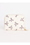 Ecru Bow Patterned Women's Wallet - 4