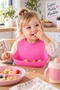 Pink Bendable Baby Bib with Anti-Spill Pocket Children's Bib - 3