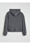 Two Mt Shop Quality Lcw Kids Anthracite Hooded Girls' Sweatshirt - 4