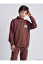 Ozmarka New Season Brown Stand Collar Printed Boys' Thick Sweatshirt - 2