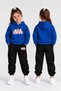Girls' Hooded Tracksuit Set – Printed Hoodie Sweatshirt and Sweatpants Winter Outfit