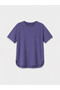 Two Mt Shop Quality Koor Sport Purple Combed Cotton Plain Oversize Women's Sports T-Shirt - 6