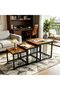 3-Piece Nesting Coffee Table, Modern Luxury Living Room side table Set