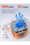AIR 3 Air Pump for Inflatables with 2600mAh Battery& Camping Light Ultra-Fast and Mini Electric Air Pump, Inflate Deflate for Air Mattress, Pool Floats, Vacuum Storage Bags - 3