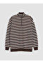Esvab • Modern & Distinctive Striped Women's Thick Sweatshirt Tunic - 6