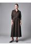 Gencc Quality with Lcw Studio Brown Dobby Plain Standard & Regular Shirt Collar Long Shirt Dress