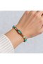 Turquoise Beaded Gold and Copper Color Detailed Elegant Special Design Women's Bracelet