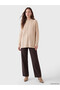Alita City Lcw Modest Ecru Knitwear Patterned Loose & Baggy Women's Tunic with a Difference - 2